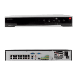 NVR 12 Megapixel / 16 canales IP / 16 Puertos PoE+ / 4 Bahías de Disco Duro / Switch PoE 100 mts / HDMI en 4K / Soporta POS
