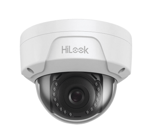 Cámara tipo domo IP HILOOK, CMOS progresivo de 1 / 2.8 ", ICR, 1920x1080: 25fps (P) / 30fps (N), H.265 / H.264 + y H.264, 3D DNR, BLC, DC12V y PoE, soporte de monitoreo móvil a través de Hik-Connect * fuente de alimentación no incluida
