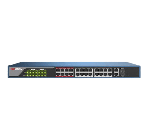 SWITCH 24 PUERTOS PoE 802.3af 10/100 Mbps, 1 PUERTO ETHERNET100/1000Mbps, IEEE 802.3af, 802.3 at, SOPORTA VLAN Y PUERTOS TRUNK,ANCHO DE BANDA 8.8Gbps, ADMON VIA WEB, MODO EXTEND HABILITADO HASTA 250 MTS (NO PoE).