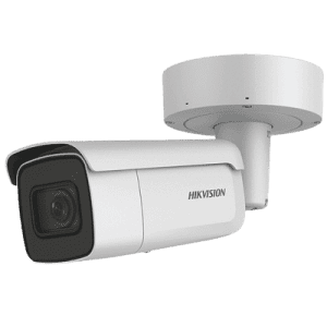 Cámara Tipo Bala IP 4 Megapixel / Lente Mot. 2.8 a 12 mm / Iluminación 50 mts IR EXIR / Protección IP67 - IK10 / Tecnología WDR 120 dB / PoE + / Audio y Alarmas / Videoanaliticos Integrados