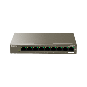 Conmutador de sobremesa de 9 puertos de 10/100 Mbps con 8 puertos PoE / Protección contra rayos 6 kV / Capacidad de conmutación 1,8 Gbit/s /