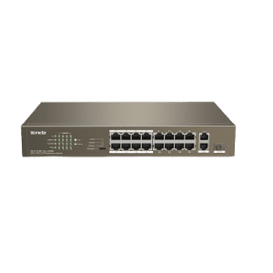 Switch Gigabit Ethernet 1000M y PoE de 16 puertos con PoE de 16 puertos / Los puertos del 1 al 16 cumplen con el estándar IEEE 802.3af / potencia de salida máxima PoE de 135 W