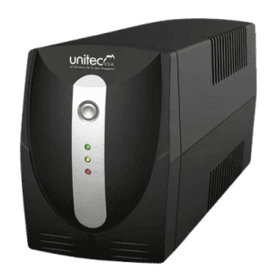 Ups Interactiva P. USB + LED 1500VA UNITEC / Potencia real de salida 900W / 6 Tomas reguladas y 4 con Backup / Puerto RJ11 - RJ45 / Protección contra apagones / Batería 2 x 12V - 8AMP