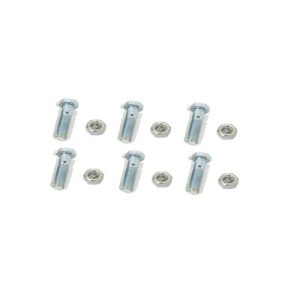Paquete de 6 tornillos y tuercas de acero inoxidable 3/8 x 2?.